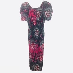 3/$15 Chesley Pink and Black Maxi Dress Size S